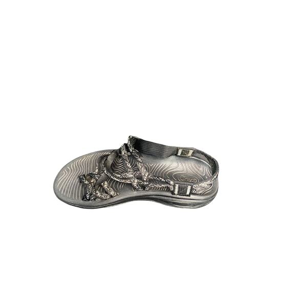 Chaco Black Gray Z-Volv X2 Strappy Slingback Dual Strap Comfort Sandals Size 6 - Picture 6 of 6
